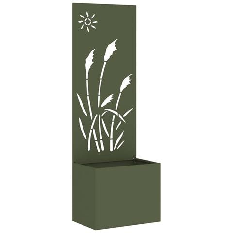 Vaso da Giardino con Pannello Decorativo Oliver verde - Foto 1