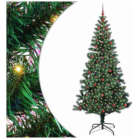 Albero di Natale artificiale con luci integrate Verde 240 cm - Foto 1