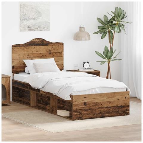 Struttura del letto Legno vecchio 75 x 190 cm Pino massello - Foto 2