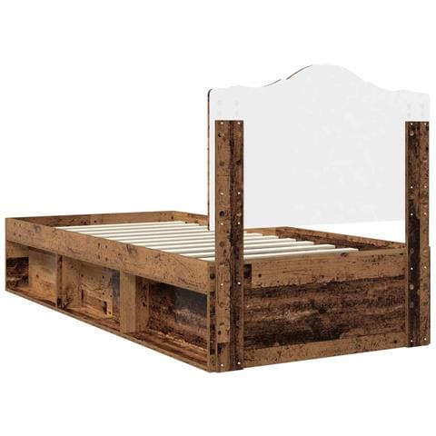 Struttura del letto Legno vecchio 75 x 190 cm Pino massello - Foto 9