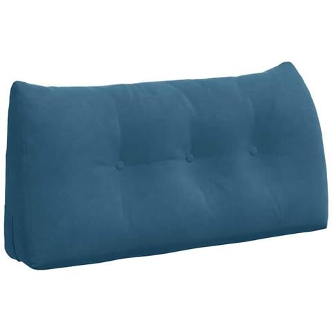 Cuscino per Schiena Blu 100 x 24 x 50 cm Velluto - Foto 1