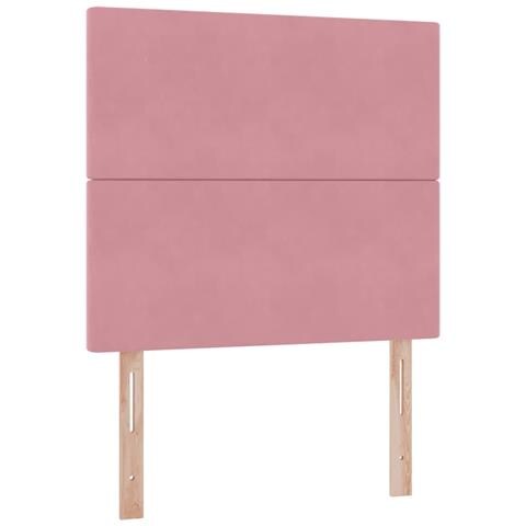 Letto con contenitore e materasso Rosa 90 x 190 cm Velluto - Foto 9