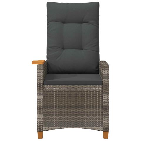 Poltrona reclinabile con tavolino 62 x 64 x 112 cm polyrattan - Foto 2