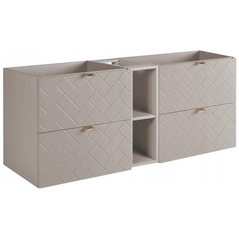 | Mobiletto 140 cm - Beige Mat - Mobili da bagno - Mobiletti - Senza ripiano - Libreria - Foto 1
