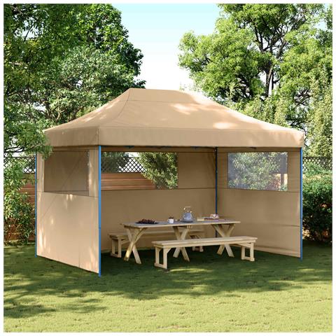 Tenda Party Beige 279 x 410 x 315 cm Tessuto Oxford - Foto 2