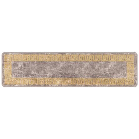 Runner Tappeto MARSA Grigio 50 x 200 cm Poliestere e PVC - Foto 1