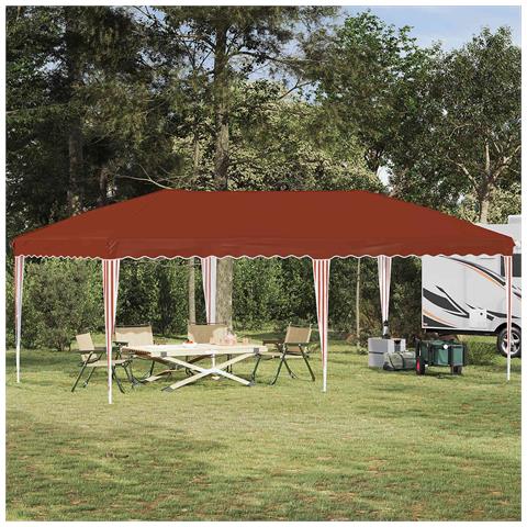 Tenda per feste a pop-up 575 x 290 x 245 cm Terracotta - Foto 2
