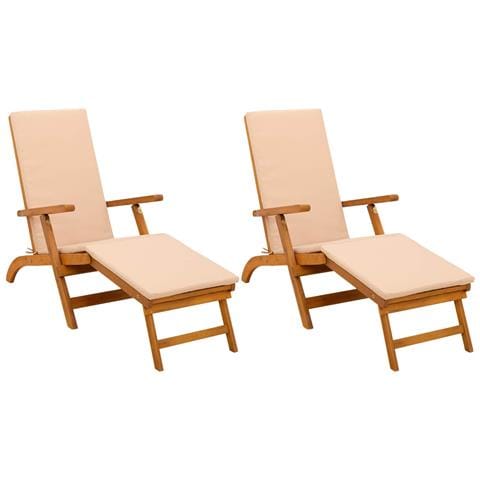 Lettino prendisole reclinabile e pieghevole 2 pcs - Foto 1