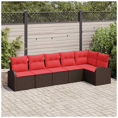 Set Divano da Giardino Marrone polyrattan - Foto 2