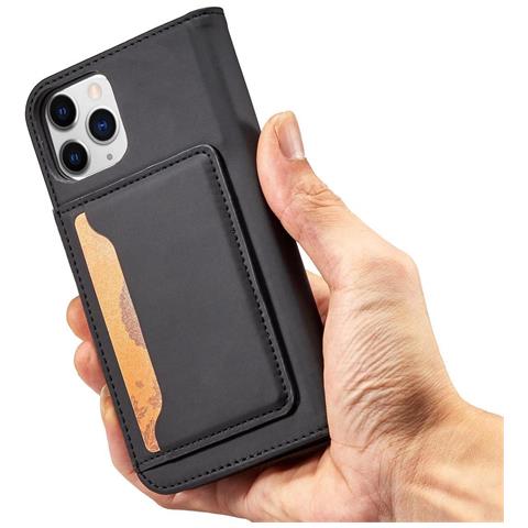 Portafoglio Magnetico Per Carte Iphone 12 Pro Custodia Porta Carte Nera - Foto 2