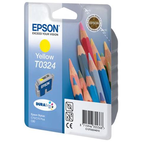 C13T03244020 Cartuccia Ink Originale Gialla Stylus C70 C80 Capacità 420 Pagine - Foto 3