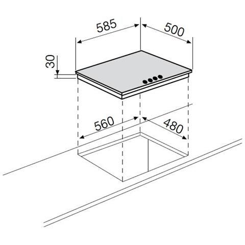 Piano Cottura GT64HIX a Gas 4 Fuochi Gas Colore Acciaio Inox - Foto 2