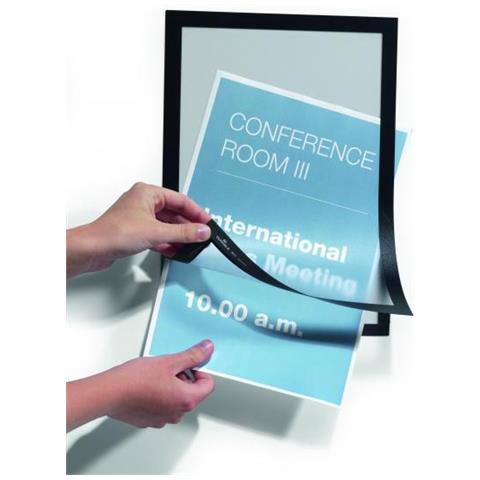 Duraframe A4 Retail Cornice A4 Adesiva Pannello Magnetico Nero - Foto 1