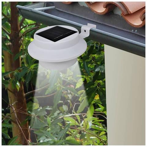 Lampade Solari Per Recinzioni Da Giardino 12 Pz A Led Bianco - Foto 2