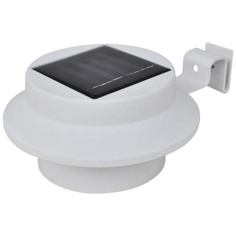 Lampade Solari Per Recinzioni Da Giardino 12 Pz A Led Bianco - Foto 9