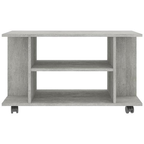 Mobile TV con Ruote Grigio Cemento 80x40x45 cm in Multistrato - Foto 5