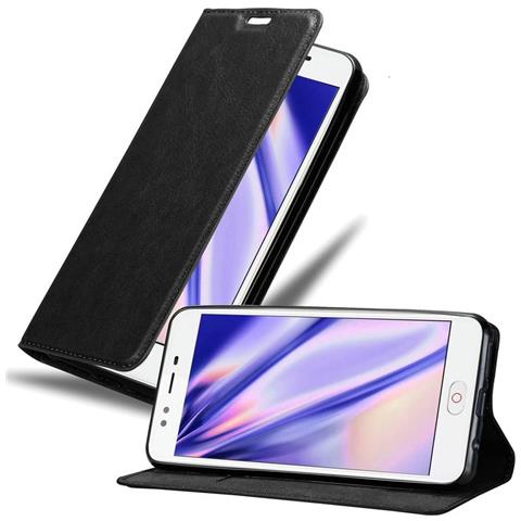 Custodia Compatibile Con Zte Nubia M2 Lite In Nero Di Notte - Coperchio Protettiva Con Chiusura Magnetica, Funzione Stand E Tasca Per Le Carte - Foto 1