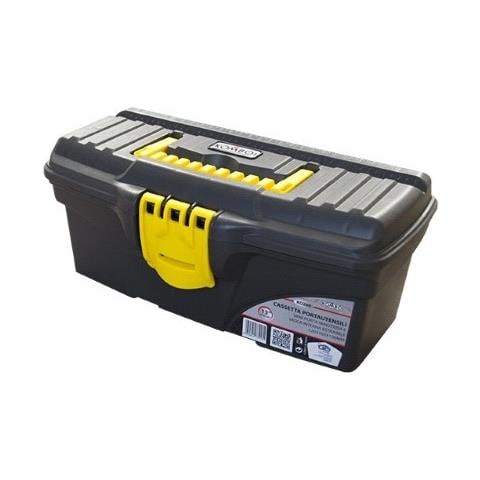 Cassetta In Plastica Portautensili Colore Giallo-nero Maniglia A Scomparsa - Foto 2