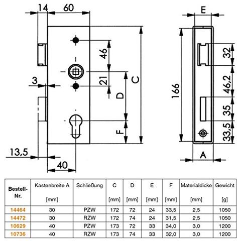 141u-10629 Cassa Di Serratura, Argento - Foto 2
