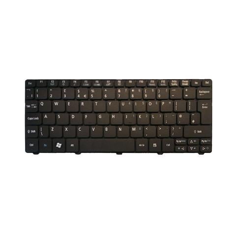 KB. I100A. 087, Keyboard, , Aspire One 521, Aspire One 522, Aspire One 533, Aspire One D255, Aspire One D257, Aspire One D260, A, Nero, Ebraico - Foto 1