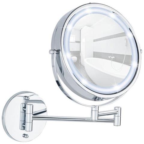 Specchio Cosmetico Da Parete Power-loc Lumi Con Retroilluminazione A Led, Ingrandimento X5, - Foto 1