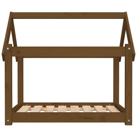 Cuccia per Cani Miele 81x60x70 cm in Legno Massello di Pino - Foto 7