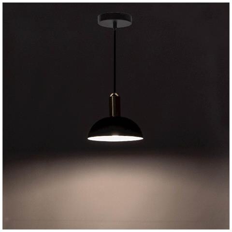 Lampada A Sospensione Spica - Arredo Design Illuminazione - Per Soffitto, Soggiorno, Salotto, Ufficio - Lampadario, Pendente - Nero In Metallo - 20 X 20 X 150 Cm - Foto 2