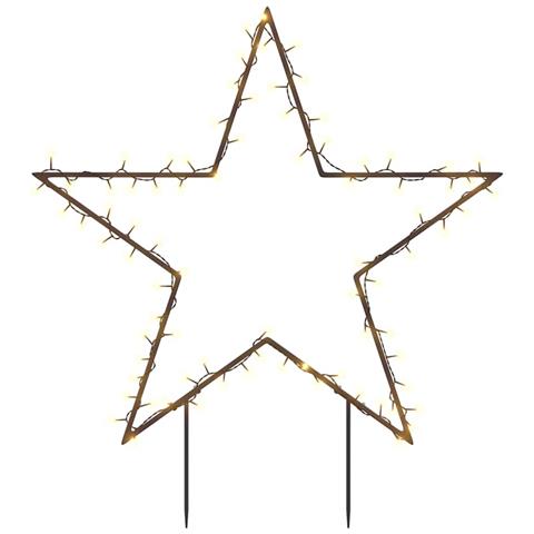 Decorazione Luminosa Natalizia Con Picchetti Stella 80led 60cm - Foto 1