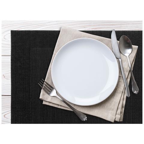 Set Tovagliette Americane Cucina Antiscivolo In Tinta Unita Lavabili In Vari Colori Set 4 Nero - Foto 2