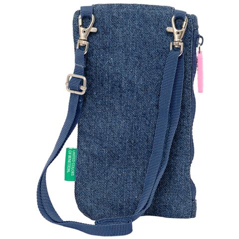 Portamonete Denim Borsa Per Cellulare Azzurro - Foto 2