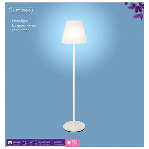 Lampada Da Terra 894460 Bianco 150 Cm Ricaricabile - Foto 2