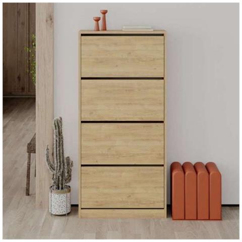 Scarpiera Shc540oak Quattro Ante A Ribalta Rovere - Foto 1