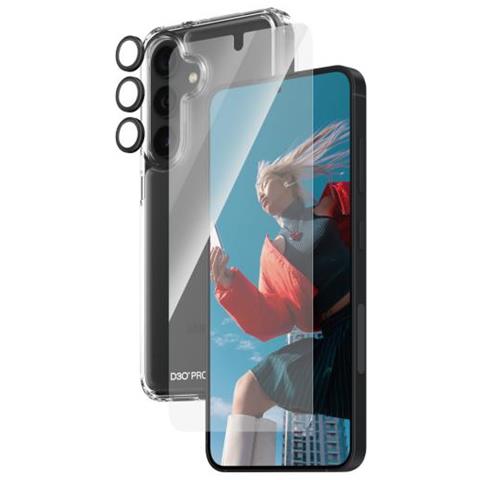 3-in-1 Bundle Glas, Case, Cam Pellicola Proteggischermo Trasparente Samsung 1 Pz - Foto 1