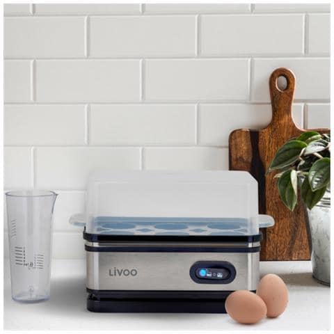 DOC290 Pentolino per uova 6 uovo /uova 400 W Nero, Acciaio inossidabile - Foto 2