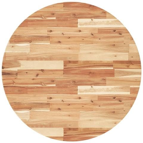 Piano Tavolo Rotondo 90x2 Cm In Legno Massello Di Acacia - Foto 2