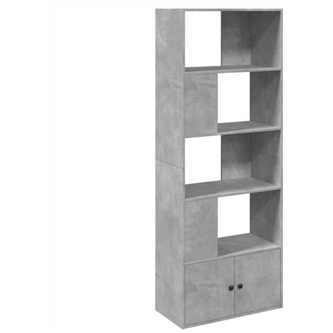 Libreria Grigio Cemento 70x36x189 Cm In Legno Multistrato - Foto 2