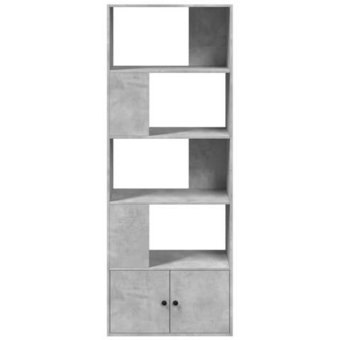 Libreria Grigio Cemento 70x36x189 Cm In Legno Multistrato - Foto 3