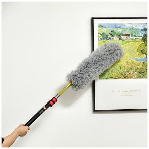 Kit Per Pulizia Della Casa Con Asta, Spolverino Per Ragnatele, Spolverino In Microfibra E Spolverino Per Ventilatore - Foto 2