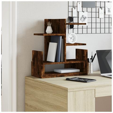 Organizer Scrivania Rovere Fumo 49x20x52,5 Cm Legno Multistrato - Foto 3
