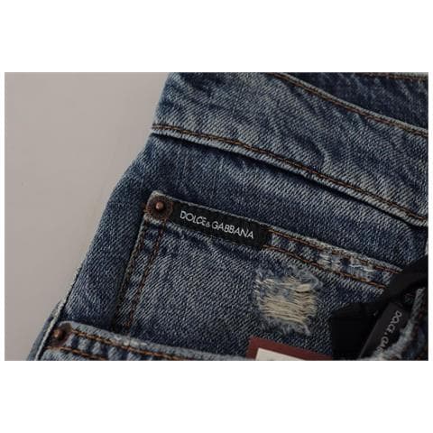 Jeans Con Toppa Con Logo A Cuore Barocco In Denim Blu - It38-xs - Foto 5