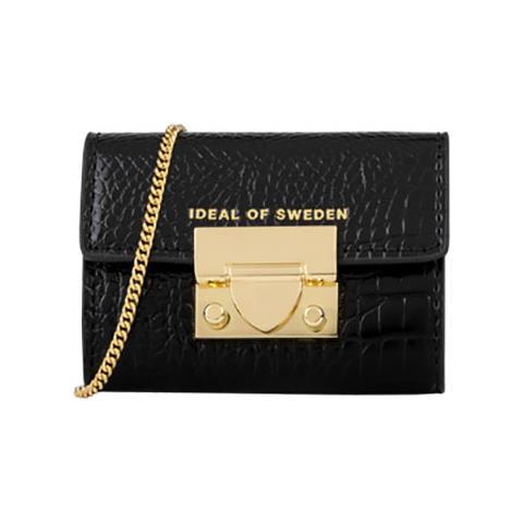 Portafoglio Modello Liv Padlock Con Motivo A Serpente E Catena Rimovibile Da 105 Cm, Nero - Foto 1