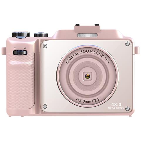 Fotocamera Digitale 4k / 48mp /zoom Digitale 18x /stabilizzazione /autofocus /doppia Fotocamera Pink - Foto 1