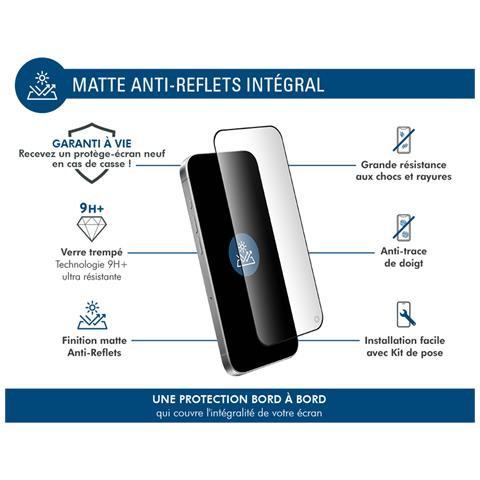 Verre 2.5d Pour Iphone 16 Plus / 15 Plus / 14 Pro Max Matte Anti-reflets 9h+, Trasparente - Foto 2