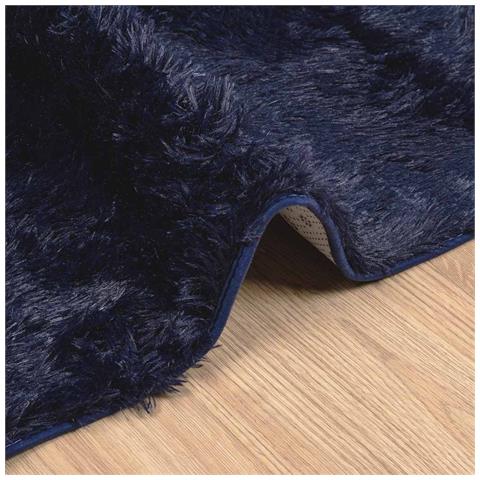 Tappeto Shaggy a Pelo Lungo NAVARRA Blu Marino 120x170 cm - Foto 2