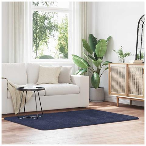 Tappeto Shaggy a Pelo Lungo NAVARRA Blu Marino 120x170 cm - Foto 1