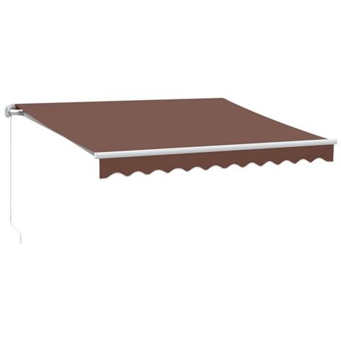 Tenda Retrattile Manuale Con Led 300x250cm Marrone - Foto 2