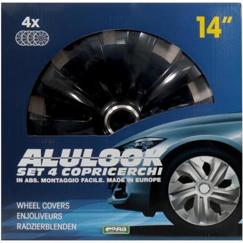 Set 4 Copricerchi 14'' Alulook Delta Black - Foto 2