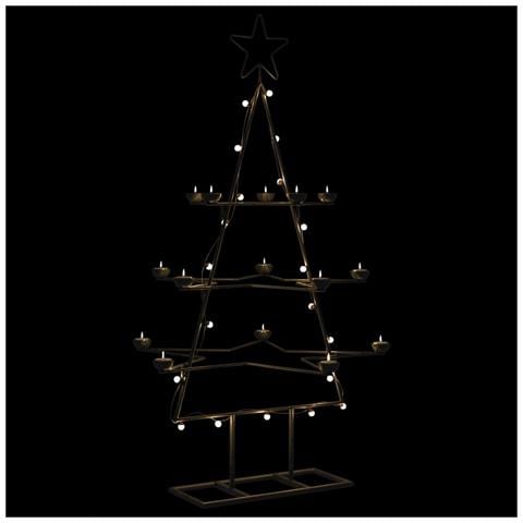Albero Di Natale Decorativo In Metallo Nero 105 Cm - Foto 1