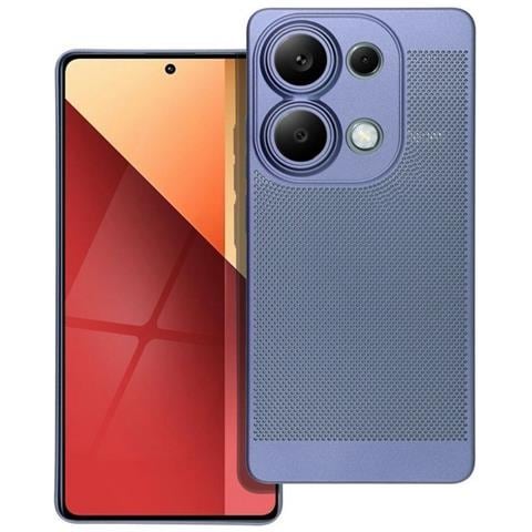 Custodia Cover Rigida Antiscivolo Traforata Per Xiaomi Redmi Note 13 Pro 4g Poco M6 Pro Blu - Foto 1