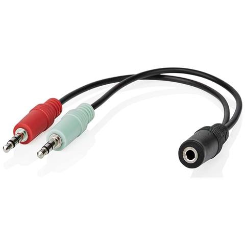Cavo Splitter Audio Con Jack Stereo Da 20 Cm, 2 Connettori Di Ingresso, Nero - Foto 5